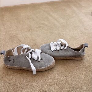 Gray Espadrilles with White Laces